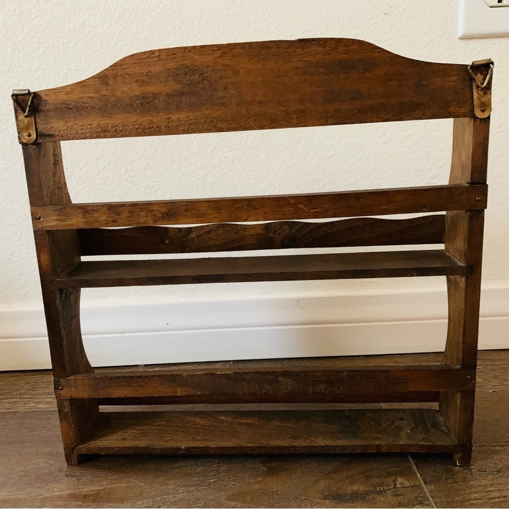 Wall wooden shelf with metal eagle - Picture 6 of 12